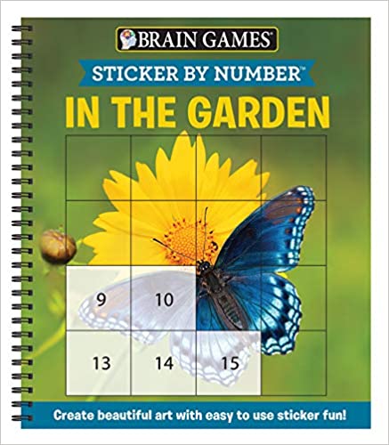 Image of Brain Games – Sticker by Number: In the Garden -Easy – Square Stickers
