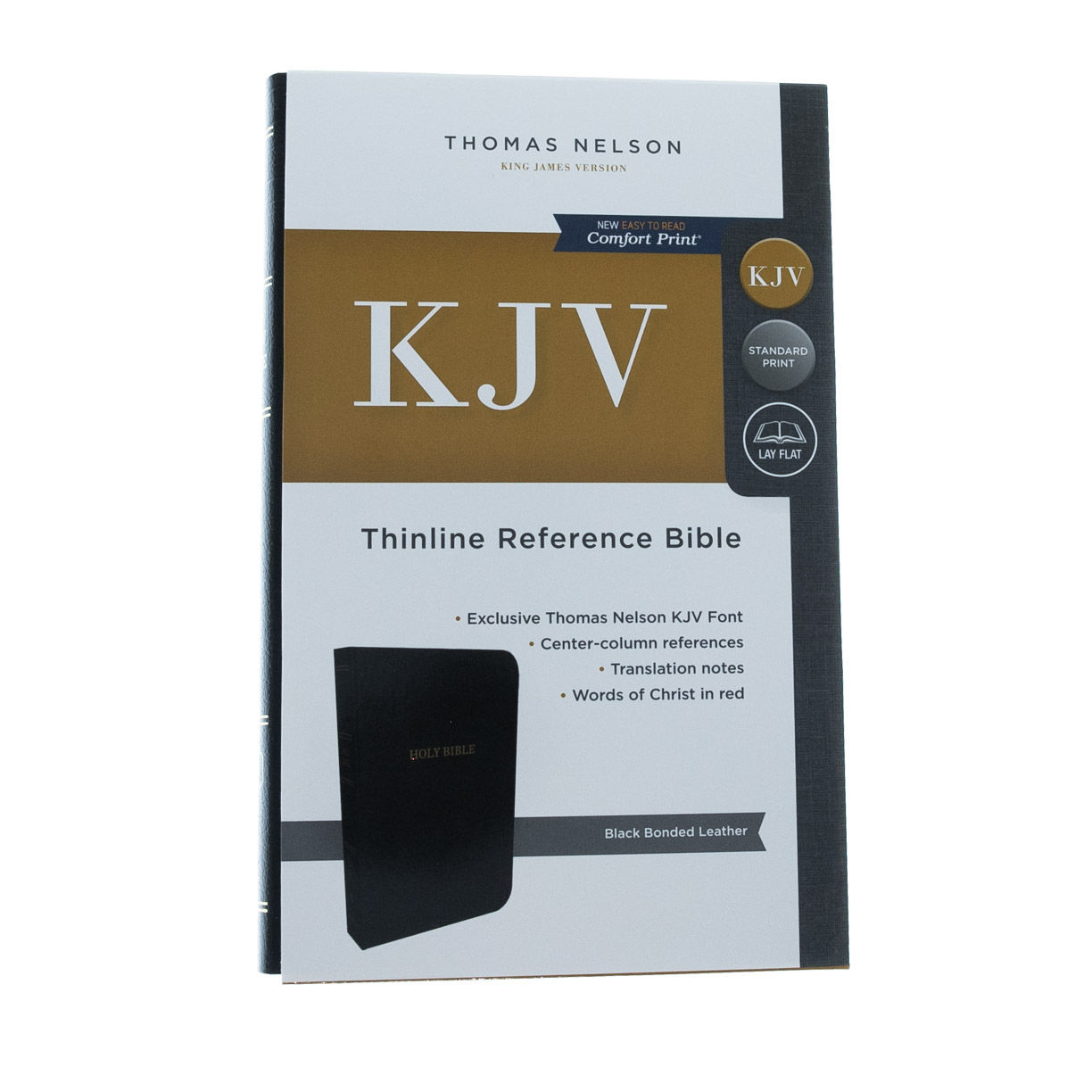 Image of KJV Thinline Reference Bible, Bonded Leather, Black