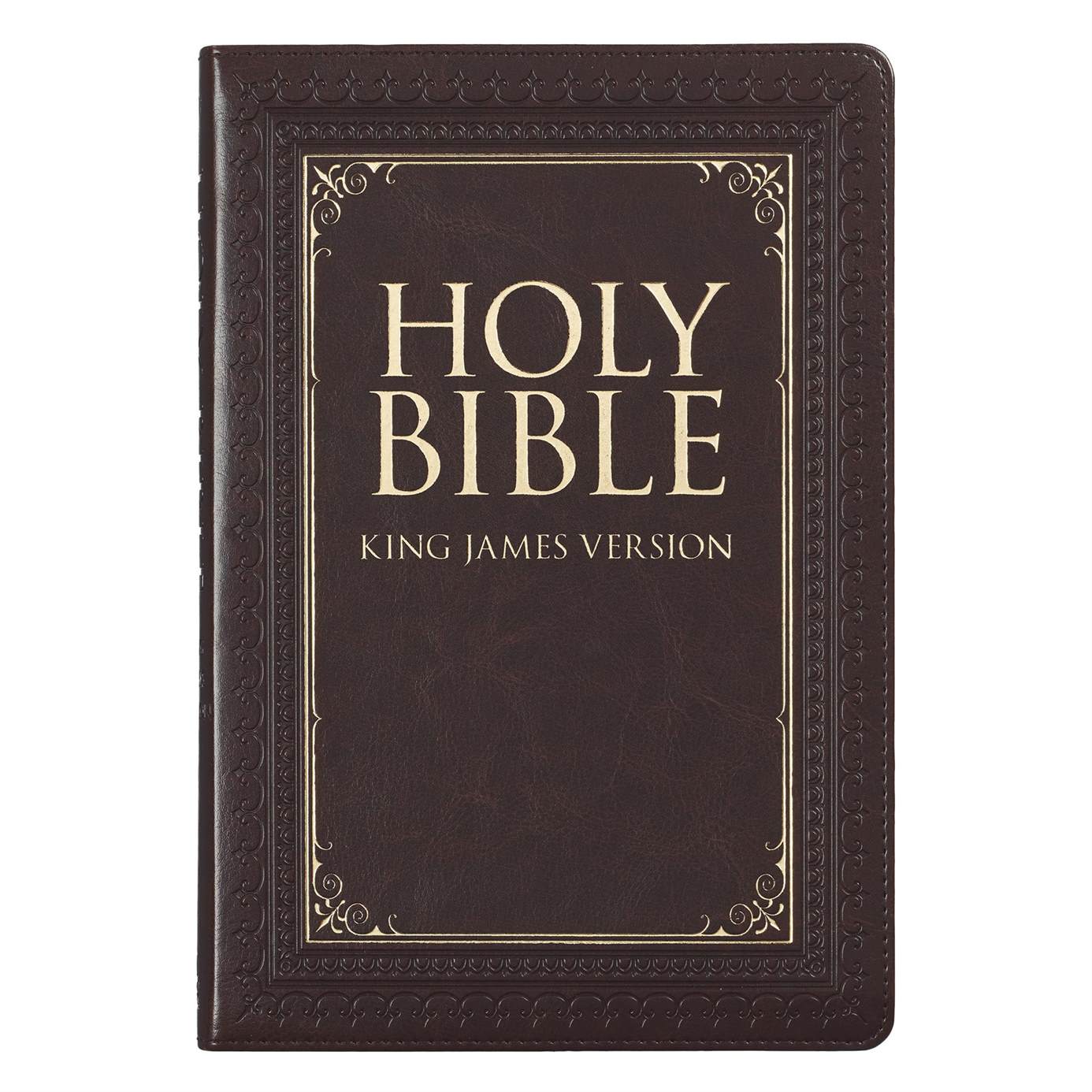 Image of KJV Dark Brown Faux Leather Large Print Thinline Bible