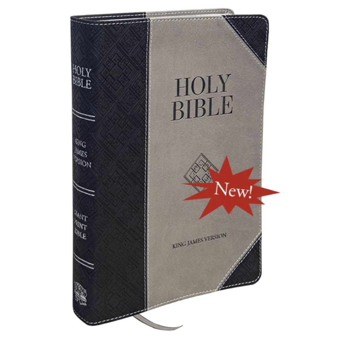 Image of KJV Giant Print Bible | Black/Grey | Simulated Leather