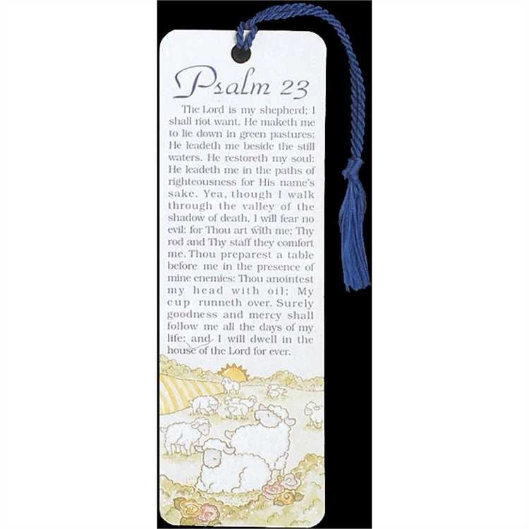 Image of Bookmark Tassel Psalm 23  -Sheep Grazing
