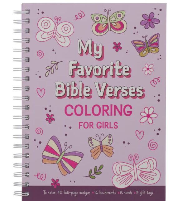 Coloring Book Favorite Bible Verses for Girls Wirebound