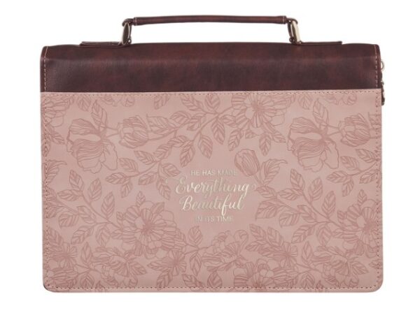 Bible Cover Fashion Pink/Brown Everything Beautiful Ecc. 3:11