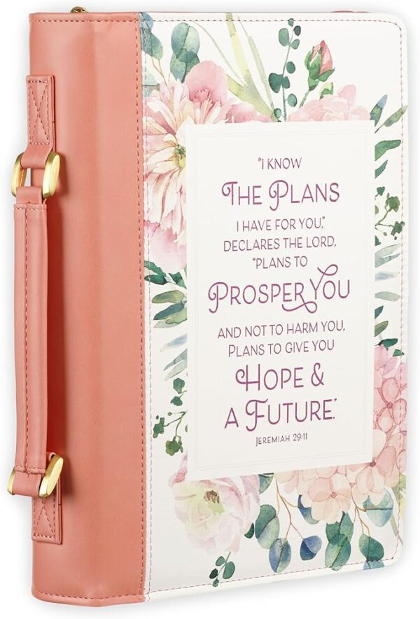 Bible Cover Fashion Pink Floral I Know the Plans Jer. 29:11
