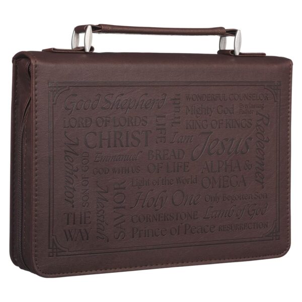 Bible Cover Classic Brown Names of Jesus Isa. 9:6 - Image 2