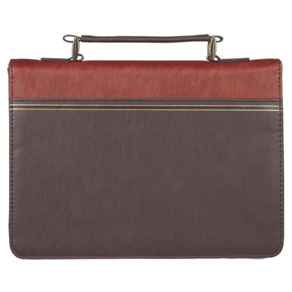 Bible Cover Classic Two-tone Brown I Will Carry You Isa. 46:4 - Image 2
