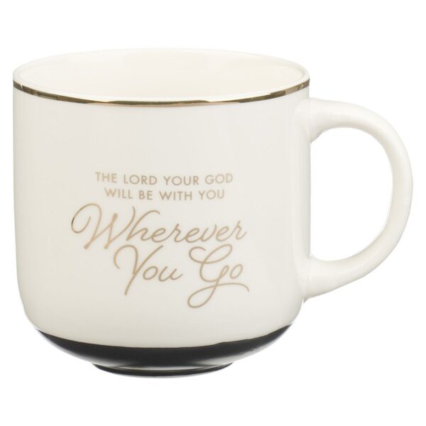 Mug White/Black Wherever You Go Josh. 1:9