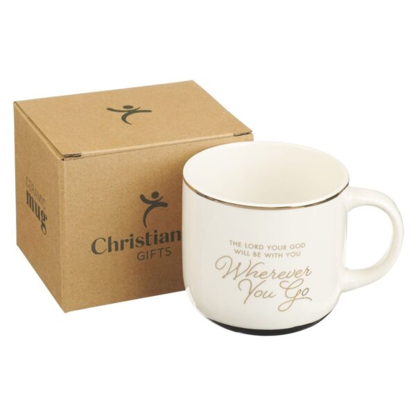 Mug White/Black Wherever You Go Josh. 1:9 - Image 3