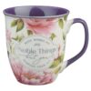 Mug Pink Floral Noble Things Prov. 31:29