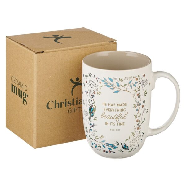 Mug Cream/Brown Everything Beautiful Ecc. 3:11 - Image 3