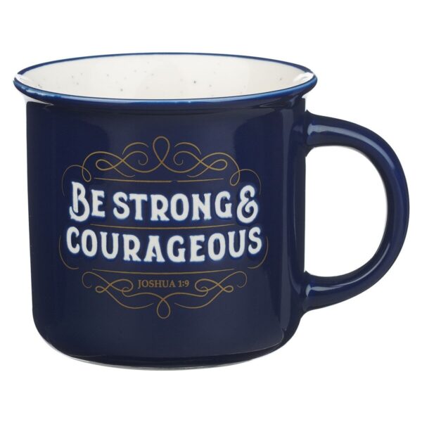 Mug Navy Strong & Courageous Josh. 1:9