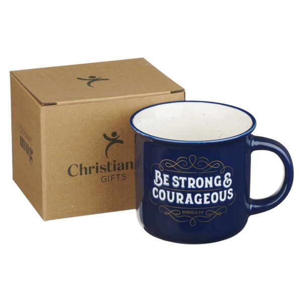 Mug Navy Strong & Courageous Josh. 1:9 - Image 3