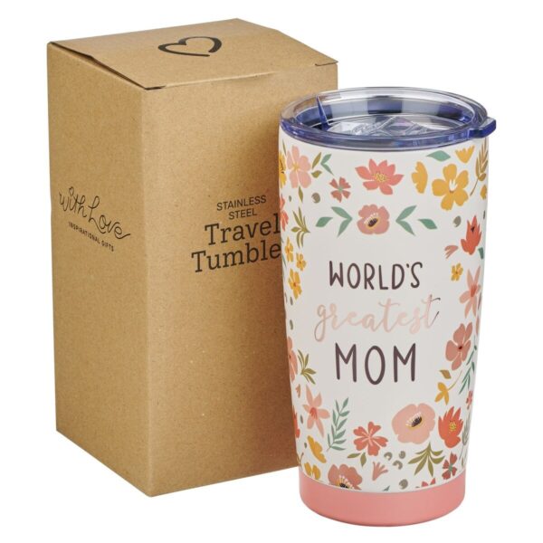 Tumbler SS Floral World's Greatest Mom - Image 3