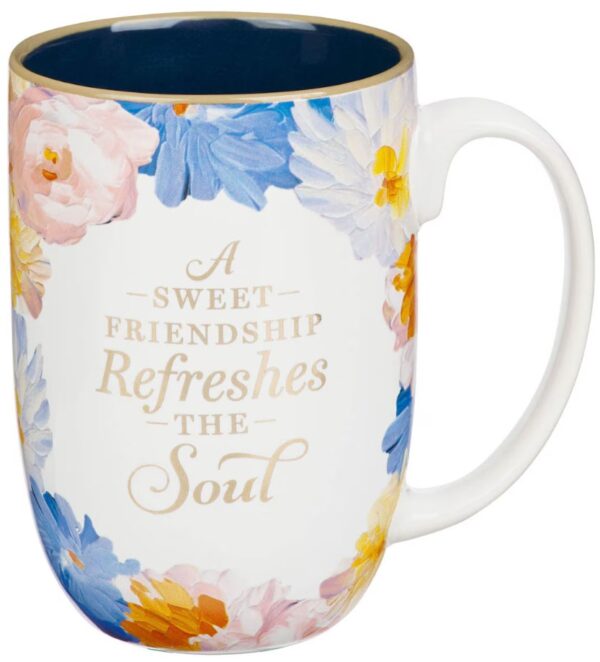 Mug Painted Floral Sweet Friendship