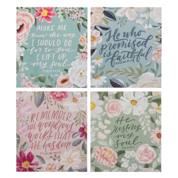 Scripture Cards w/Stand Floral - Image 2