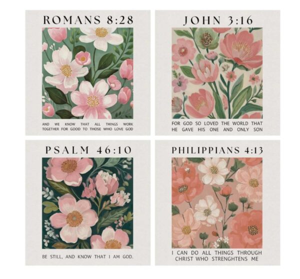 Coaster 4" Flower Verse Set