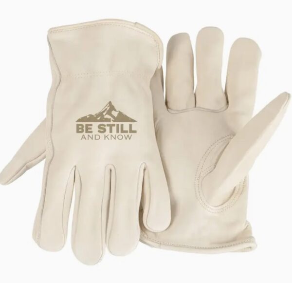 Be Still & Know-Gloves Wht Unlined