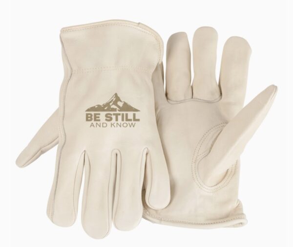 Be Still & Know-Gloves Wht Unlined