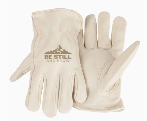 Be Still & Know-Gloves Wht Unlined