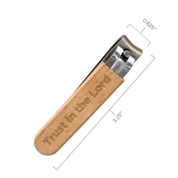 Beechwood Nail Clipper - Trust in the Lord - Image 3