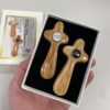 Olive Wood Wedding Comfort Crosses in Gift Box - Image 4