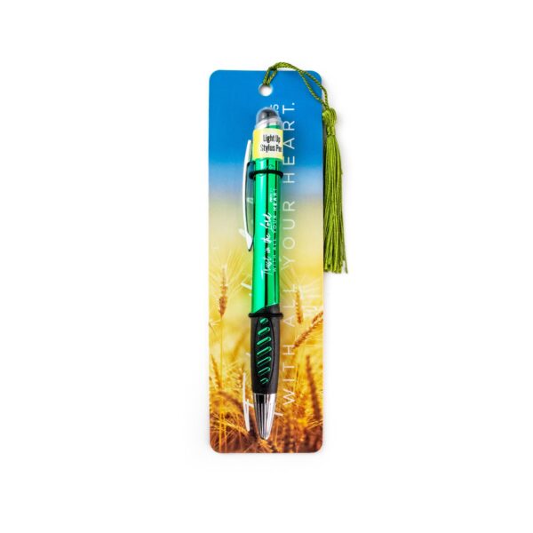 Light Up Scripture Pen with Tasseled Bookmark - Trust in the Lord with all Your