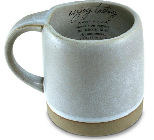 Coffee Mug Enjoy Today Stone Gray