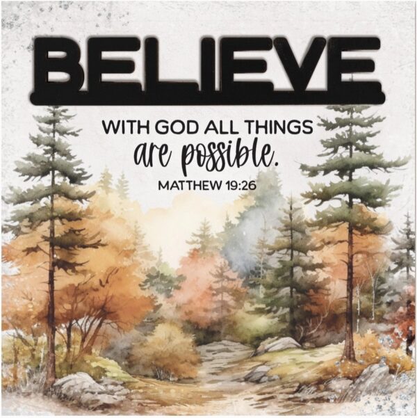 Believe-With God-Magnet Cr