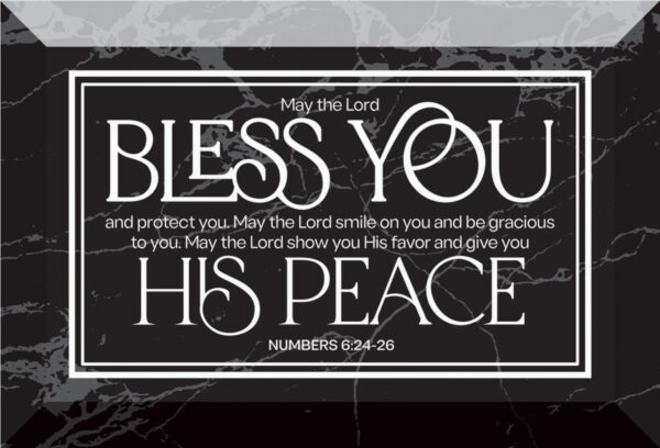 May The Lord Bless  - Glass 4X6