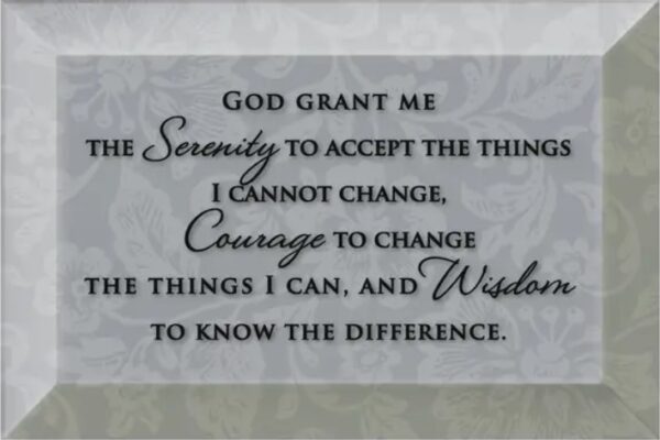 Serenity Prayer - Glass 4X6