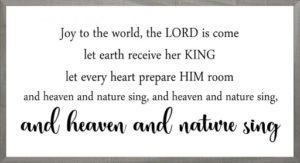 Image of Farmhouse Grey Joy to the World Song 16×30