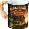Sculpted Mug Farm Living is the Life for Me! 16 oz.