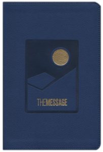 Image of The Message Deluxe Gift Bible, Large Print -Leather-Look, Navy