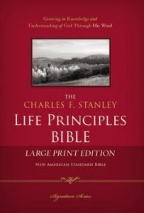 Image of NASB Charles Stanley Life Principles Bible/Large Print-Hardcover