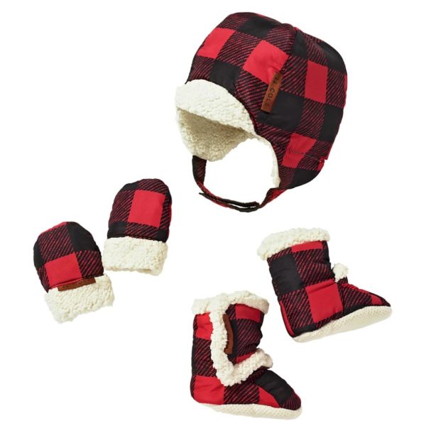 Buffalo Check Bomber Hat Set 306 0005 0