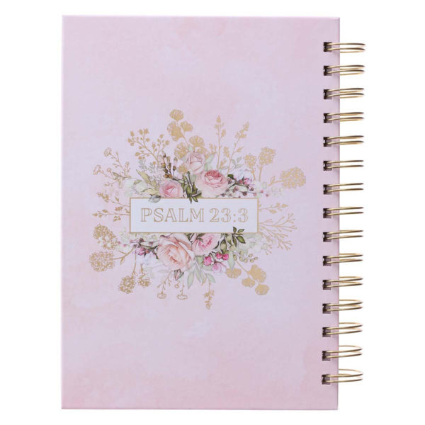He Gives Me New Strength Large Wirebound Journal - Psalm 23:3 - Image 2