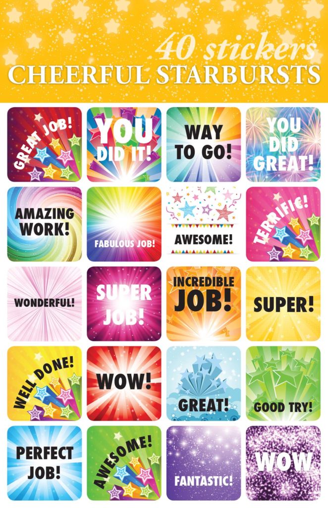 Image of Stickers Cheerful Starbursts