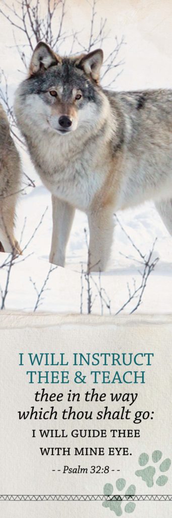Image of Bookmark: Wolves -Psalm 32:8