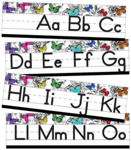 Image of Alphabet Line: Manuscript Mini Bulletin Board Set- Discontinued