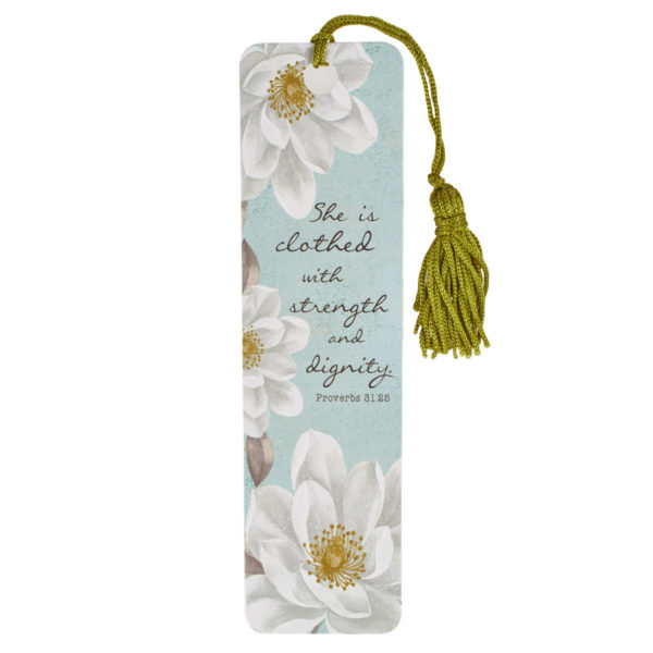 Bookmark Tassel She Is Clothed with Strength and Dignity - Proverbs 31:25 618 3811 0