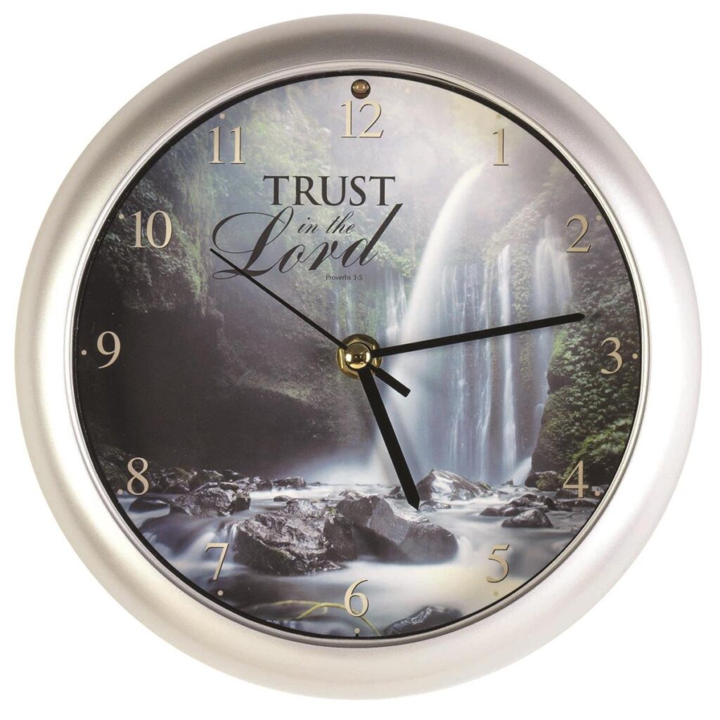 Image of Trust In The Lord Musical Wall Clock 8″