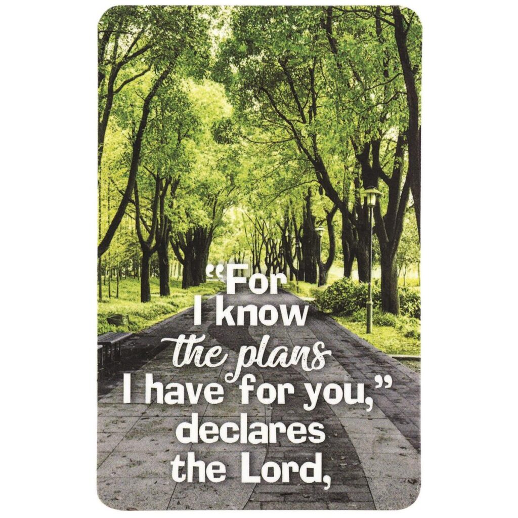 Image of FOR I KNOW THE PLANS POCKETCARD