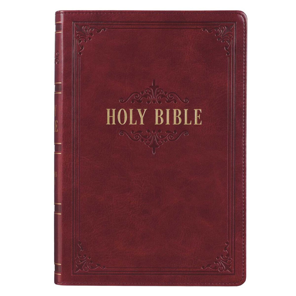 Image of KJV Burgundy Faux Leather Full-size Giant Print -Thumb Index