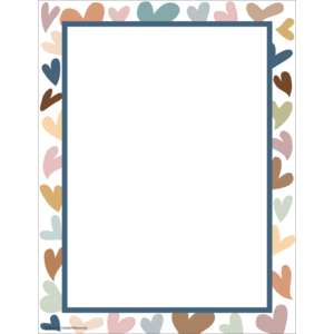 Image of Everyone is Welcome Hearts Computer Paper