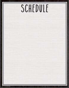 Image of Schedule Write-On / Wipe-Off Chart 17″ x 22″