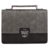 BC: Trust in the LORD Gray and Black Faux Leather Large