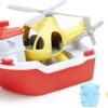 Rescue Boat With Helecopter - Green Toys