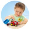 Playmobil 1.2.3 - Tractor with Trailer (Red & Blue)- Discontinued - Image 2