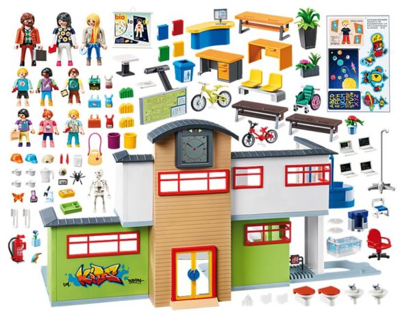 Playmobil City Life - Furnished School Building- Discontinued 660 2831 1