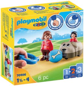 Image of Playmobil 1.2.3 – Dog Train Car – Discontinued